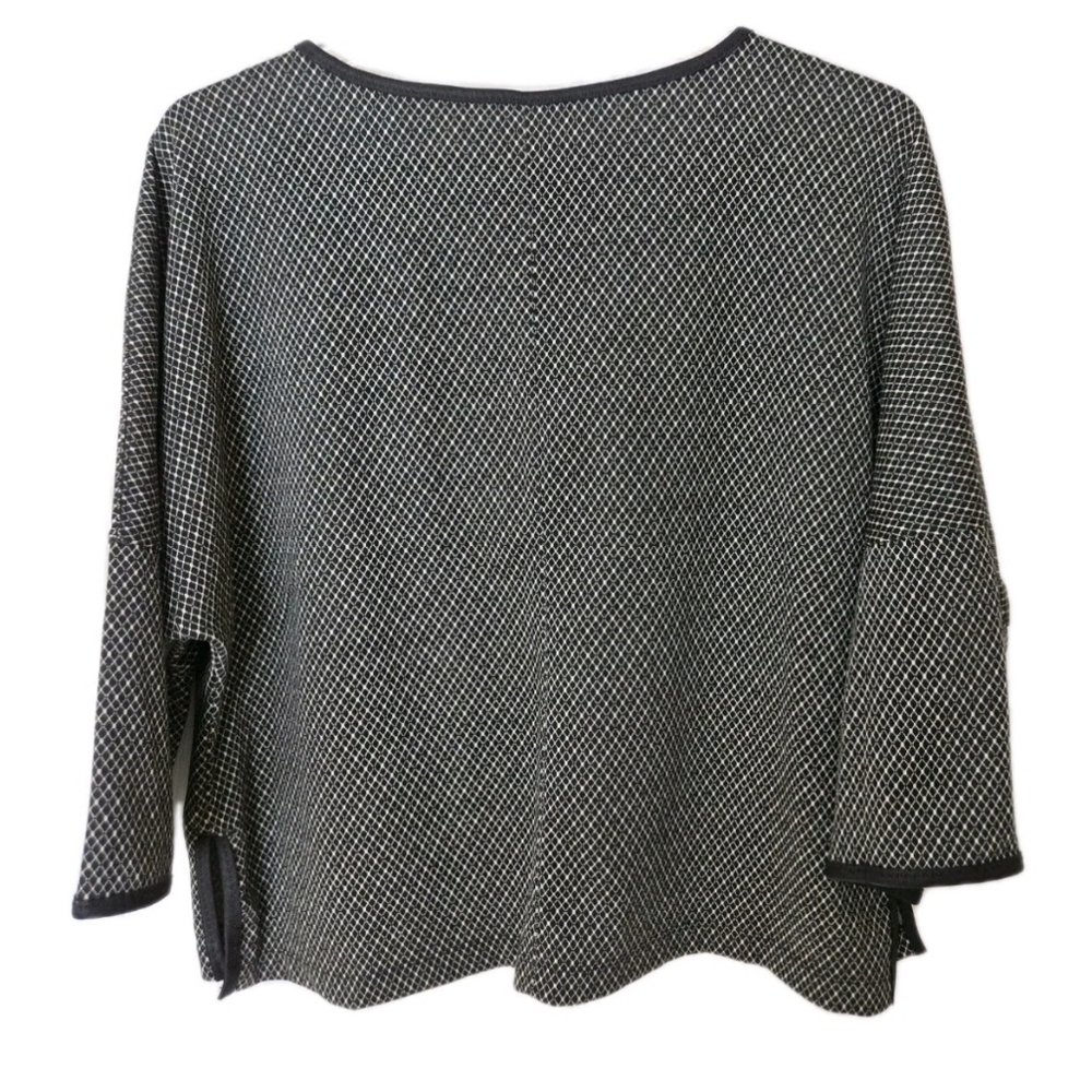Max Studio Black and White Patterned Knit Blouse SZ XL - Picture 2 of 6